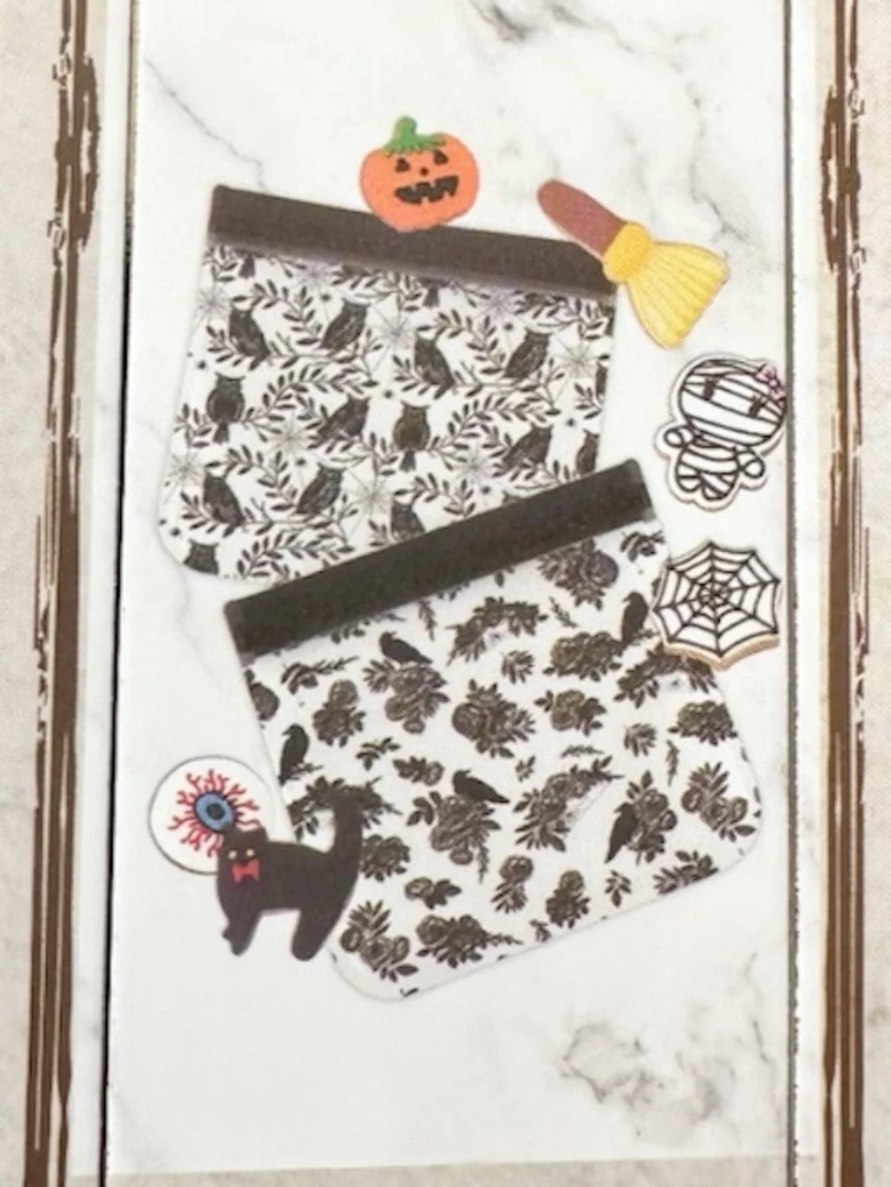 NEW CWC SPOOKY HALLOWEEN Themed Reusable Storage Bags Set/6
